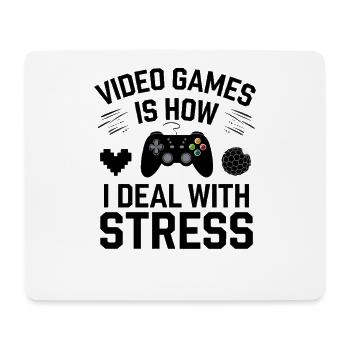 Conception de la vie de jeu et de la réduction du stress - Tapis de souris (format paysage) - blanc - Devant