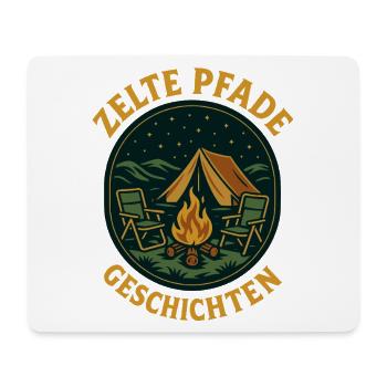 Zelte Pfade Geschichten Camping Abenteuer Camper - Mousepad (Querformat) - Weiß - Vorne