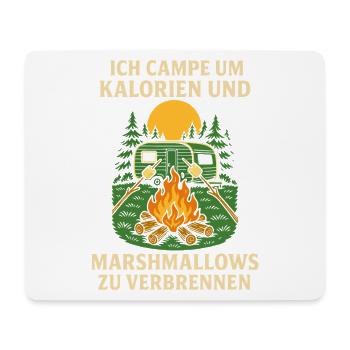 Kalorien Camping Marshmallows Natur Abenteuer - Mousepad (Querformat) - Weiß - Vorne