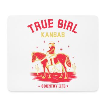 VRAIE FILLE DU KANSAS - Tapis de souris (format paysage) - blanc - Devant