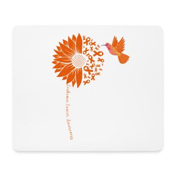 Floral Motifs with Humming Hummingbird - Mouse Pad (horizontal) - white - Front