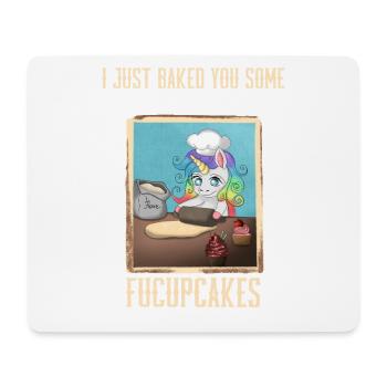 Einhorn Shut Fucupcakes Lustig - Mousepad (Querformat) - Weiß - Vorne
