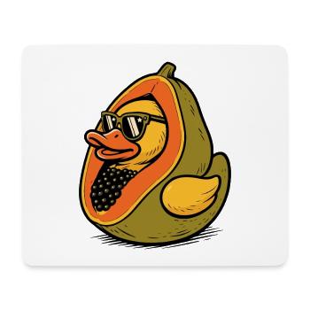 Sommerliche Mix-Design mit Enten-Papaya - Mousepad (Querformat) - Weiß - Vorne