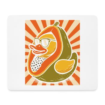 Humorvoller Papaya-Enten-Charakter - Mousepad (Querformat) - Weiß - Vorne