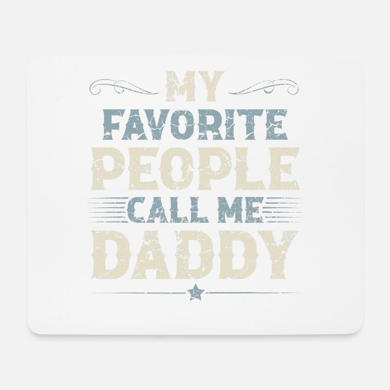 Papa Vater - Mousepad (Querformat) - Weiß