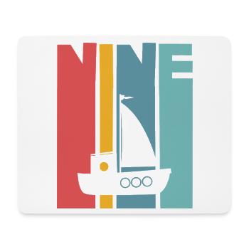 9th Birthday Sailing Ship - Mouse Pad (horizontal) - white - Front
