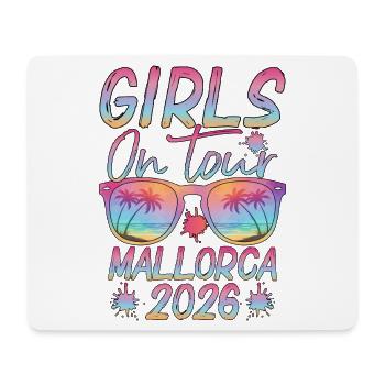 Lunettes de soleil Girls on Tour Majorque 2026 - Tapis de souris (format paysage) - blanc - Devant
