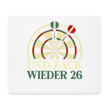 Darten Dart Dartboard Dartscheibe Dartspieler - Mousepad (Querformat) - Weiß - Vorne