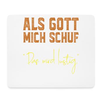Gottes Liebe und Hundelogik - Mousepad (Querformat) - Weiß - Vorne