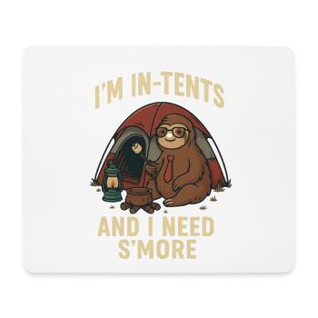 Faultier Camping  - Mousepad (Querformat) - Weiß - Vorne