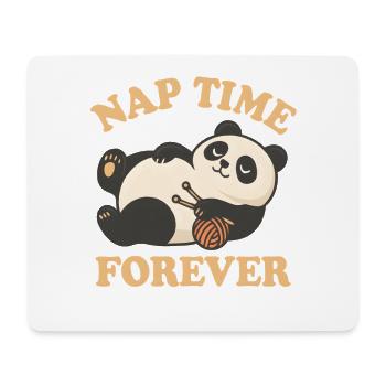 Panda – L'heure de la sieste pour toujours - Tapis de souris (format paysage) - blanc - Devant