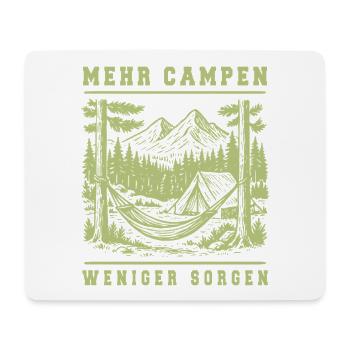 Plus Camping Moins de soucis Camping Aventure Rétro - Tapis de souris (format paysage) - blanc - Devant