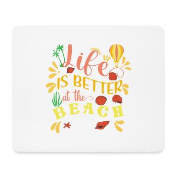 Motif de la joie de vivre sur la plage - Tapis de souris (format paysage) - blanc - Devant