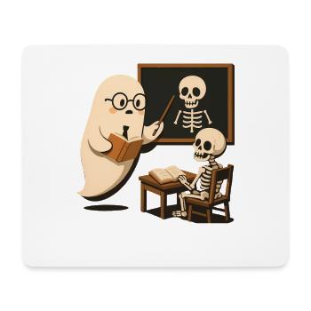 Illustration humoristique squelette enseignant - Tapis de souris (format paysage) - blanc - Devant