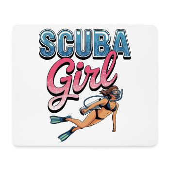 Scuba Girl Tauch-Design - Mousepad (Querformat) - Weiß - Vorne