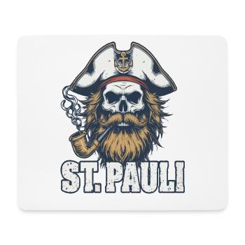 St.Pauli Kiez Hamburg Totenkopf Sankt Pauli - Tapis de souris (format paysage) - blanc - Devant