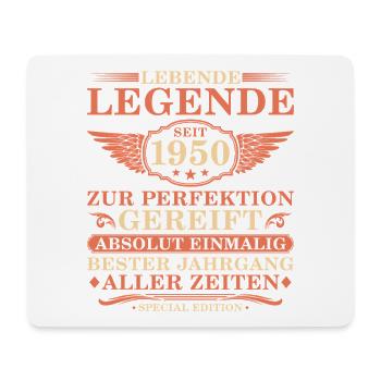 75. Geburtstag Vintage Jahrgang 1950 - Mousepad (Querformat) - Weiß - Vorne