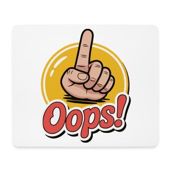 Grafikdesign mit kräftiger Handgeste - Mousepad (Querformat) - Weiß - Vorne