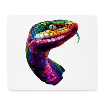 serpent, python, cobra, serpent à sonnettes, serpents - Tapis de souris (format paysage) - blanc - Devant