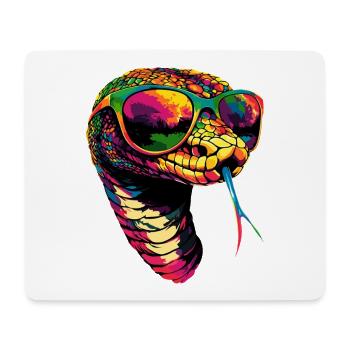 serpent, python, cobra, serpent à sonnettes, serpents - Tapis de souris (format paysage) - blanc - Devant
