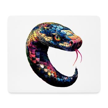 serpent, python, cobra, serpent à sonnettes, serpents - Tapis de souris (format paysage) - blanc - Devant