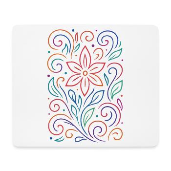 Motifs floraux vibrants pour des vêtements créatifs - Tapis de souris (format paysage) - blanc - Devant
