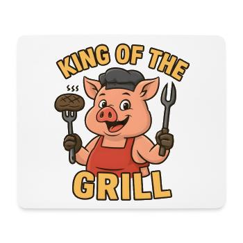 Grill Master Pig – King of BBQ - Mouse Pad (horizontal) - white - Front