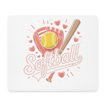 Softball - Mousepad (Querformat) - Weiß - Vorne