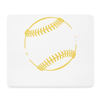Softball - Mousepad (Querformat) - Weiß - Vorne