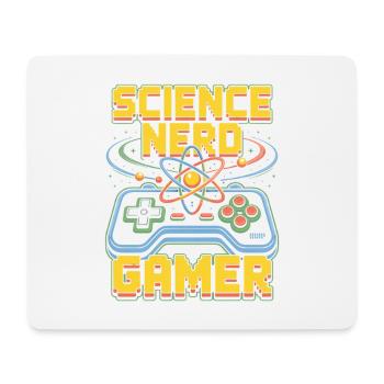 Science Nerd Gamer Atom Controller Wissenschaft - Tapis de souris (format paysage) - blanc - Devant