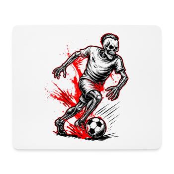 Skelett Fußballspieler gruselig Halloween - Mousepad (Querformat) - Weiß - Vorne