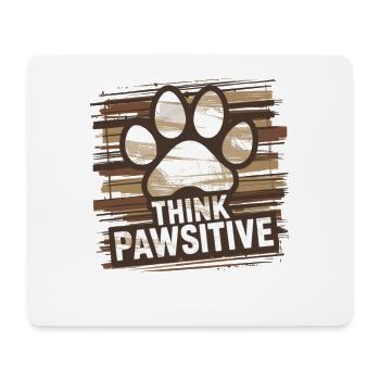 Think Pawsitive Paw Print Illustration - Mouse Pad (horizontal) - white - Front
