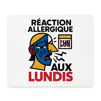 Expression de Réaction Allergique Lundi - Tapis de souris (format paysage) - blanc - Devant