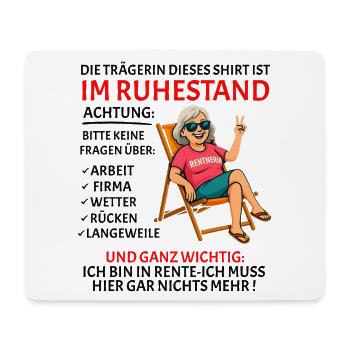 Pension Pension Retirement Funny Pensioner - Mouse Pad (horizontal) - white - Front