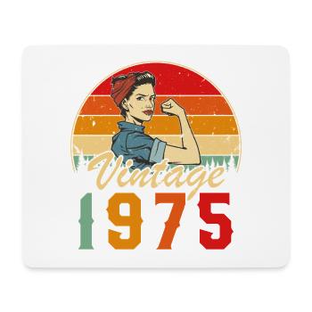 1975 Vintage Retro Frauen Geburtstagsgeschenk - Mousepad (Querformat) - Weiß - Vorne