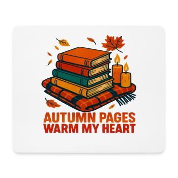 Livres de lecture d’automne Book Lover Bookworm - Tapis de souris (format paysage) - blanc - Devant