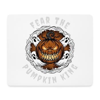 Fear the Pumpkin King - Design d’Halloween effrayant - Tapis de souris (format paysage) - blanc - Devant