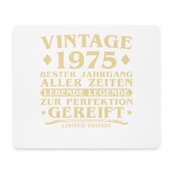 Vintage 1975 Vintage Born 50 Years - Mouse Pad (horizontal) - white - Front