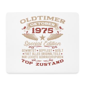 Cadeau 50ème anniversaire Voiture Ancienne Octobre 1975 - Tapis de souris (format paysage) - blanc - Devant