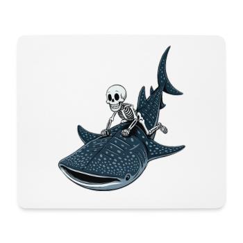 Skeleton on whale shark Rhincodon - Mouse Pad (horizontal) - white - Front