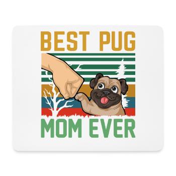 Beste Mopsmutter aller Zeiten Retro - Mousepad (Querformat) - Weiß - Vorne