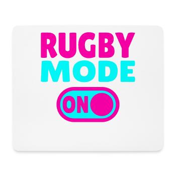 Rugby Mode ON - La passion du rugby à l’état pur - Tapis de souris (format paysage) - blanc - Devant