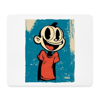 Vintage Comic und Retro Cartoon frecher Junge - Mousepad (Querformat) - Weiß - Vorne