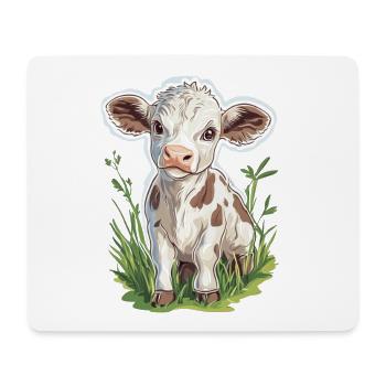 Vache - Tapis de souris (format paysage) - blanc - Devant