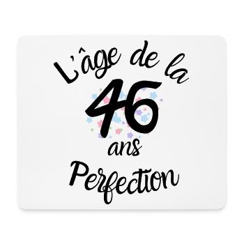 46 ans, l'âge de la perfection - Tapis de souris (format paysage) - blanc - Devant