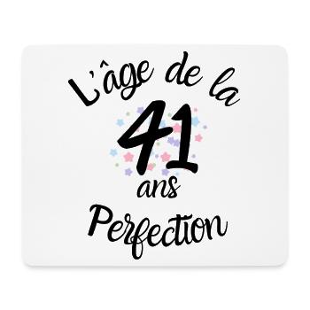 41 Jahre alt, das Zeitalter der Perfektion - Mousepad (Querformat) - Weiß - Vorne