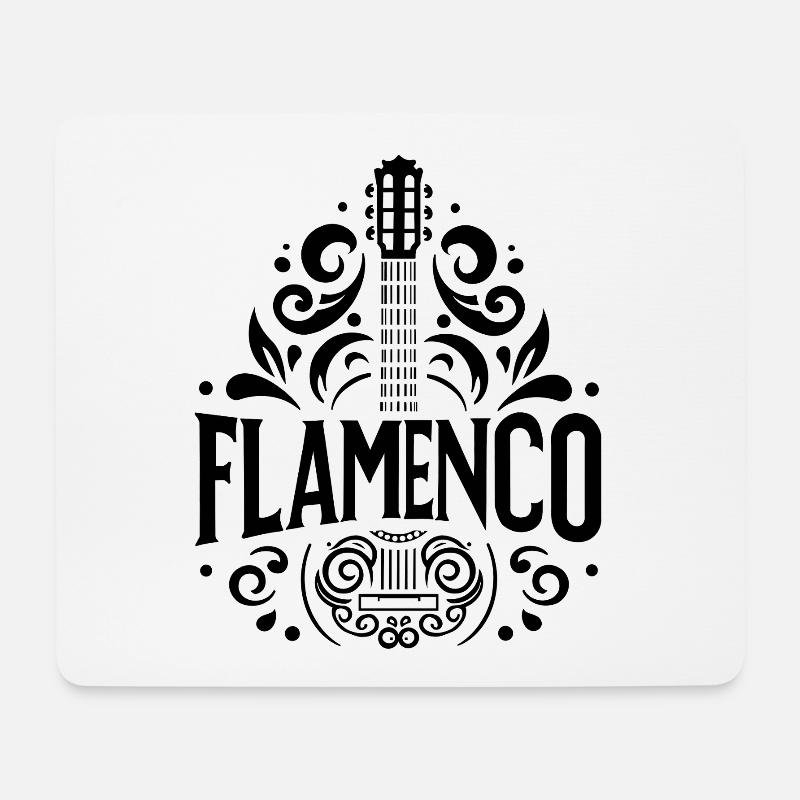 Flamenco Spanien Spanische Musik Gitarre - Mousepad (Querformat) - Weiß