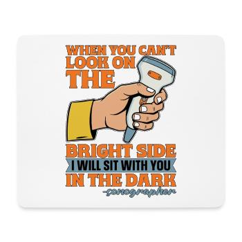 Sonographer When You Can't Look Ultrasound Tech - Mousepad (Querformat) - Weiß - Vorne