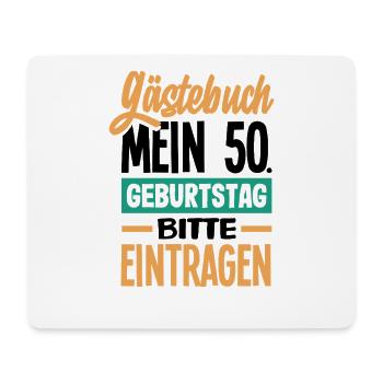 Lustiges 50. Geburtstag Geburtstagsshirt Geschenk - Mousepad (Querformat) - Weiß - Vorne