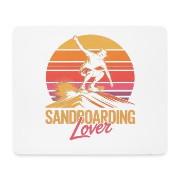 Retro Sunset Sandboarder Lover Summer Sandboarding - Mousepad (Querformat) - Weiß - Vorne